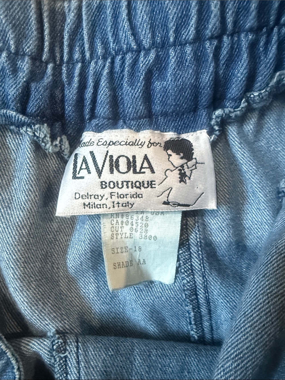 La viola boutique Blue Denim maxi Skirt vintage